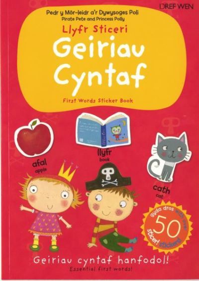 Llyfr Sticeri Geiriau Cyntaf