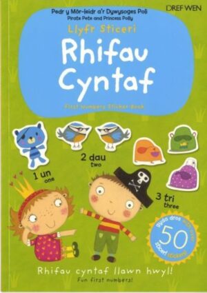Llyfr Sticeri Rhifau Cyntaf