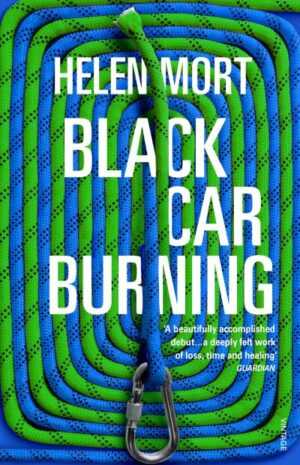 Black car burning